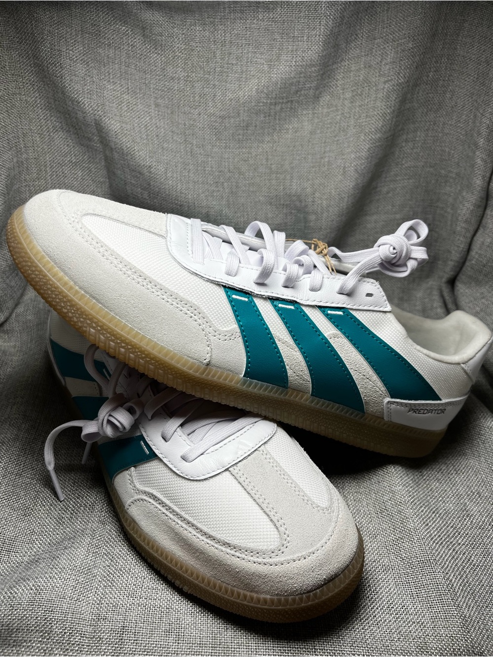 adidas White Teal Athletic Sneakers